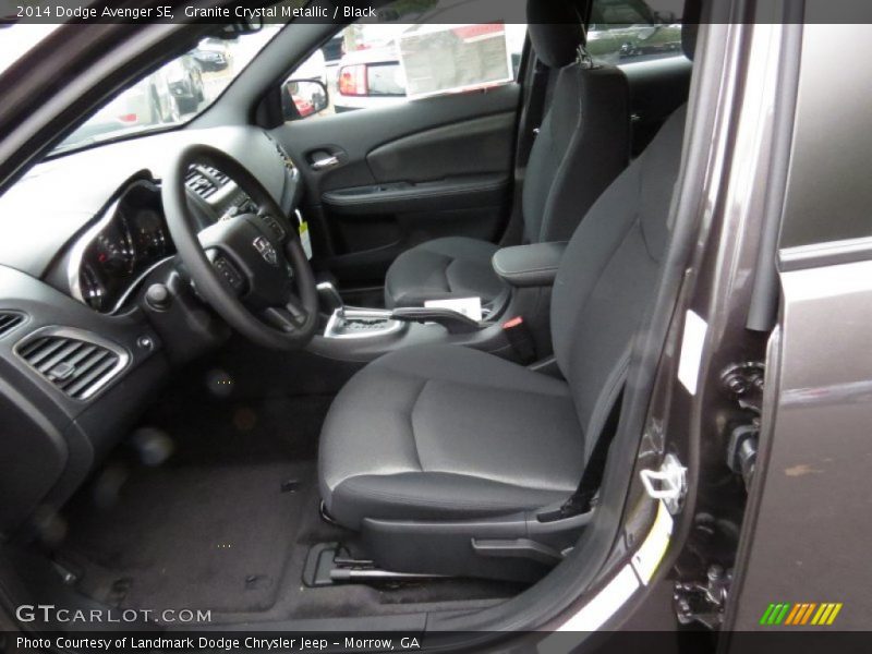 Granite Crystal Metallic / Black 2014 Dodge Avenger SE