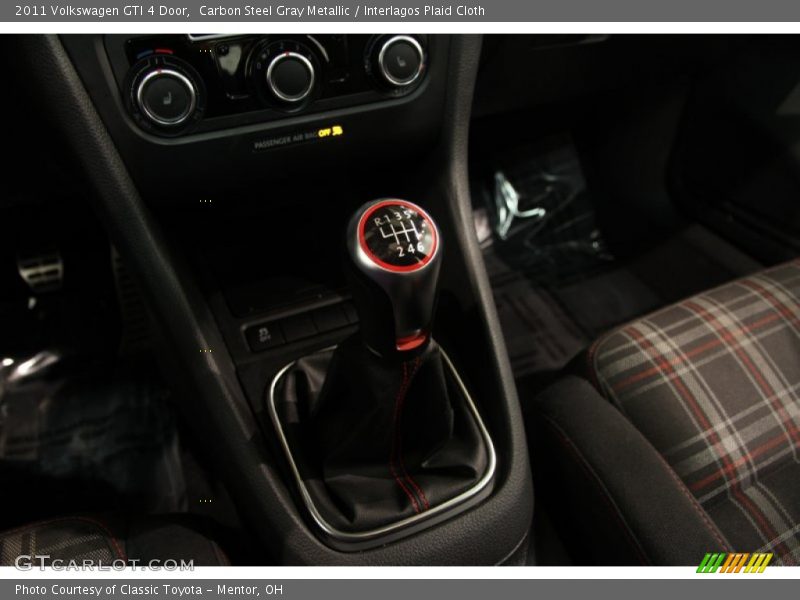 Carbon Steel Gray Metallic / Interlagos Plaid Cloth 2011 Volkswagen GTI 4 Door