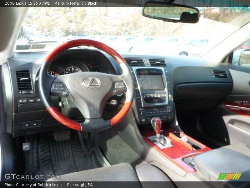 Mercury Metallic / Black 2008 Lexus GS 350 AWD