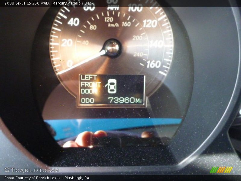 Mercury Metallic / Black 2008 Lexus GS 350 AWD