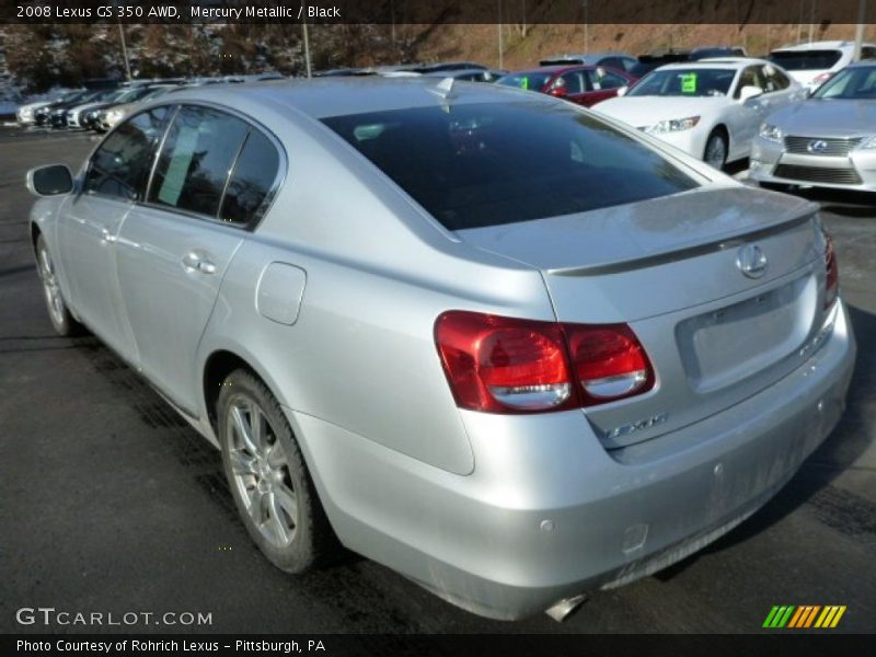 Mercury Metallic / Black 2008 Lexus GS 350 AWD