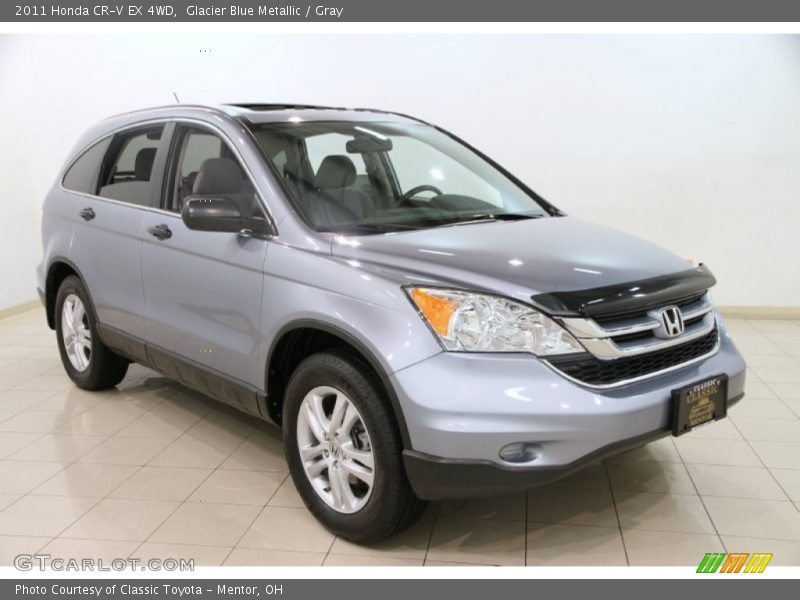 Glacier Blue Metallic / Gray 2011 Honda CR-V EX 4WD