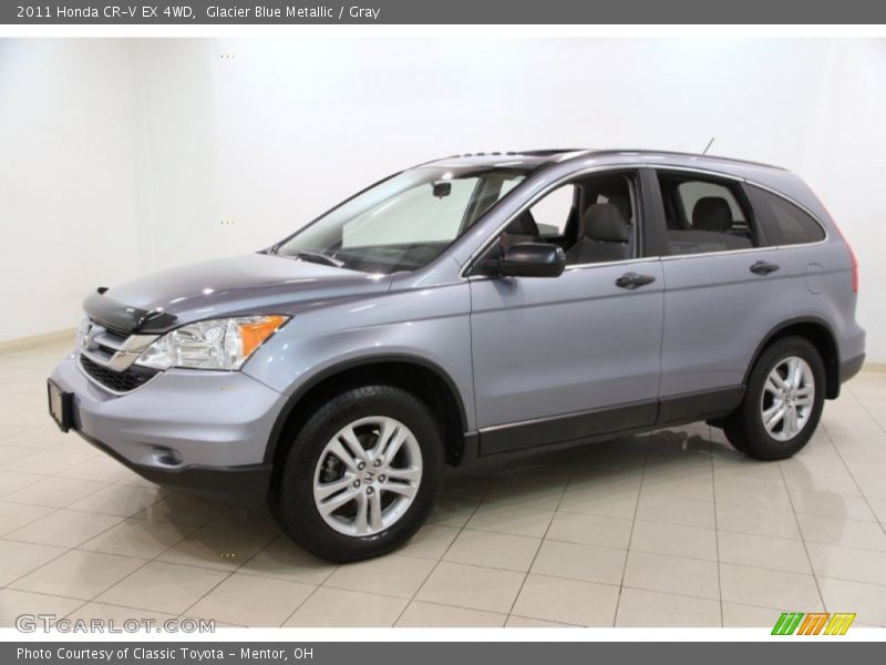 Glacier Blue Metallic / Gray 2011 Honda CR-V EX 4WD