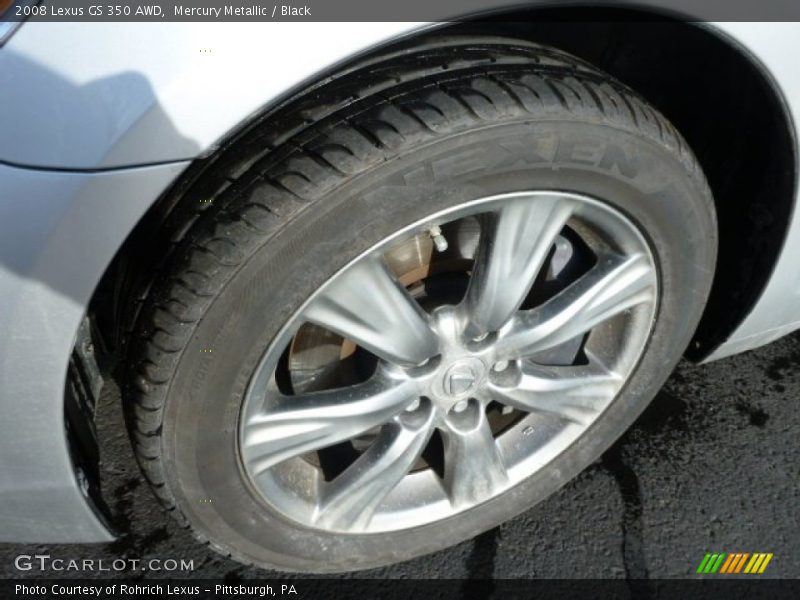 Mercury Metallic / Black 2008 Lexus GS 350 AWD