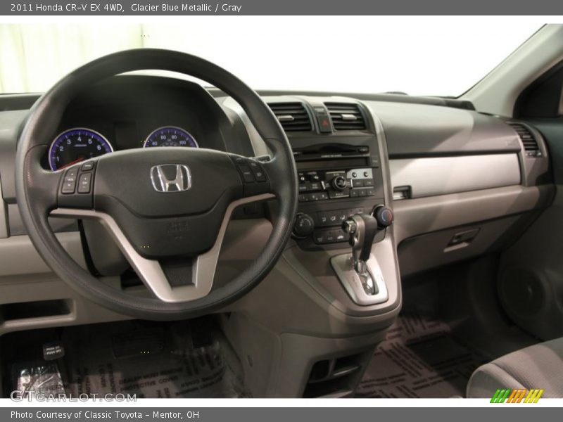 Glacier Blue Metallic / Gray 2011 Honda CR-V EX 4WD