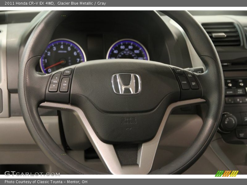 Glacier Blue Metallic / Gray 2011 Honda CR-V EX 4WD