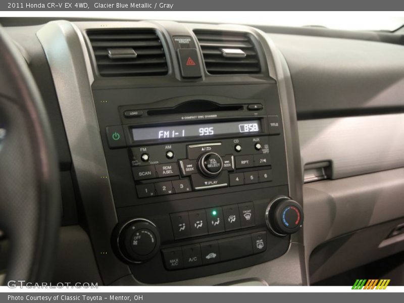 Glacier Blue Metallic / Gray 2011 Honda CR-V EX 4WD