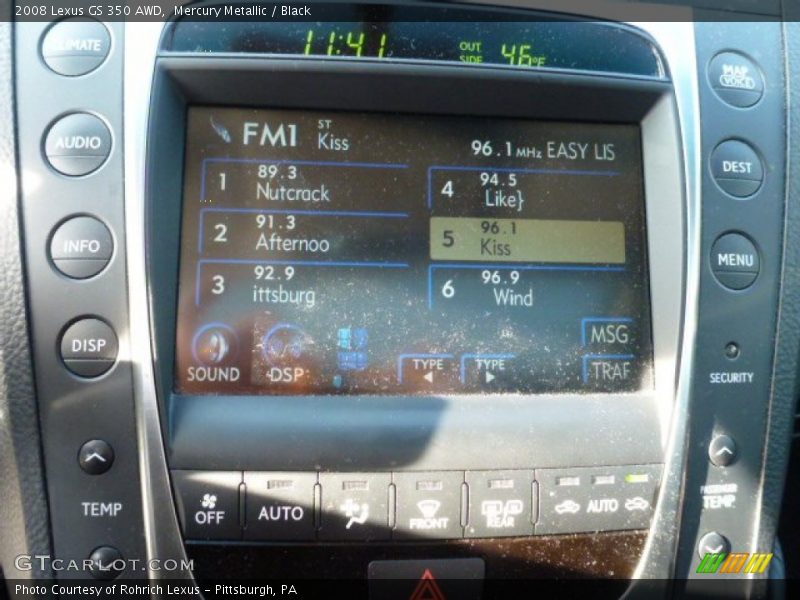 Mercury Metallic / Black 2008 Lexus GS 350 AWD