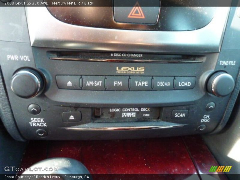 Mercury Metallic / Black 2008 Lexus GS 350 AWD