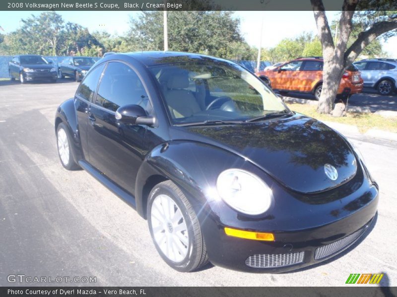 Black / Cream Beige 2008 Volkswagen New Beetle S Coupe