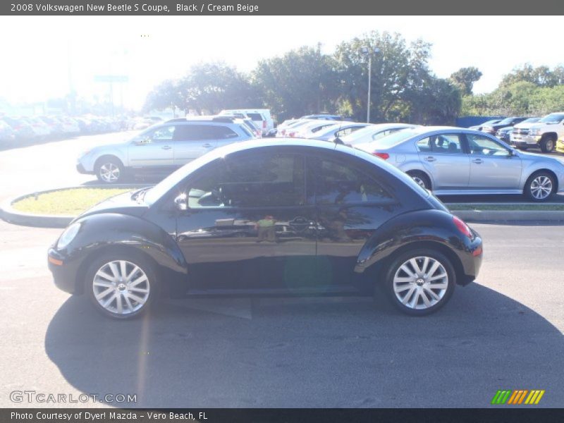Black / Cream Beige 2008 Volkswagen New Beetle S Coupe