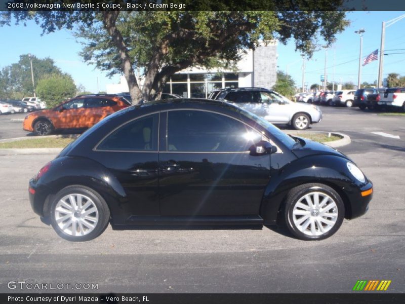 Black / Cream Beige 2008 Volkswagen New Beetle S Coupe