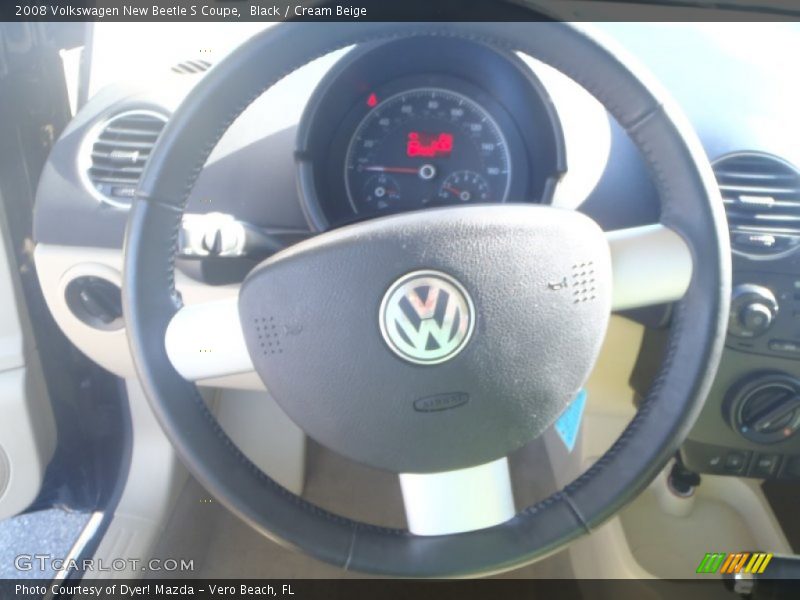Black / Cream Beige 2008 Volkswagen New Beetle S Coupe