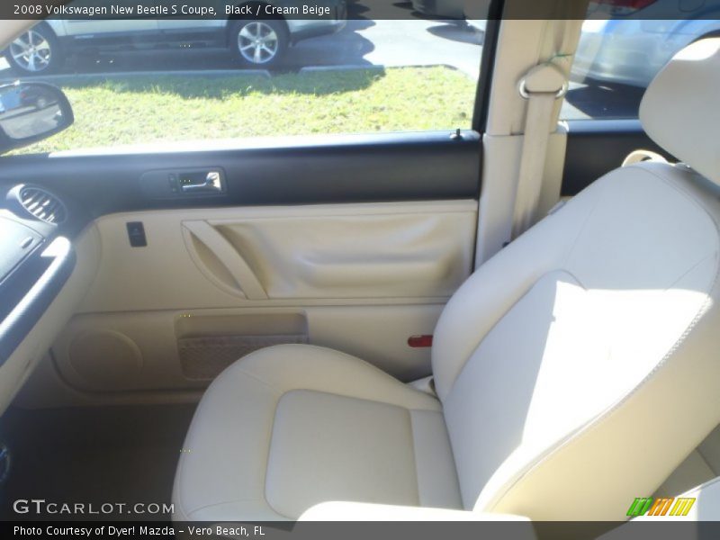Black / Cream Beige 2008 Volkswagen New Beetle S Coupe
