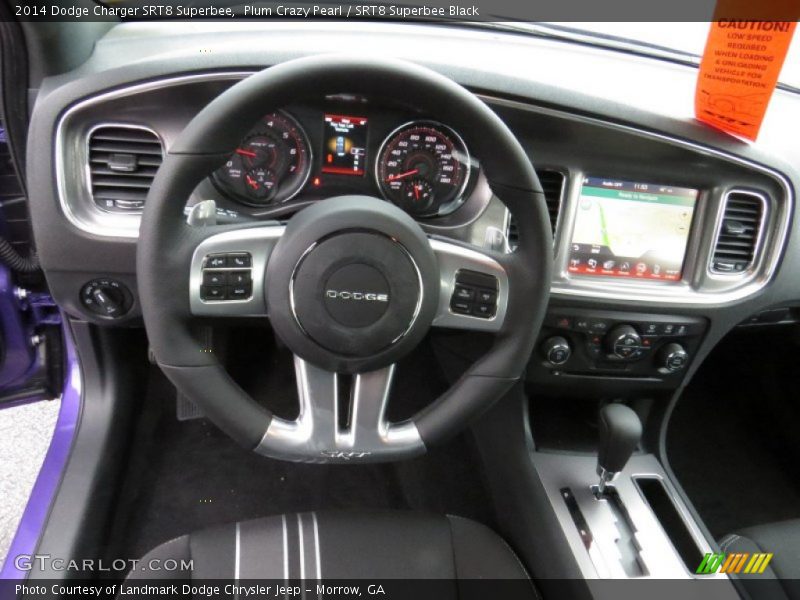 Plum Crazy Pearl / SRT8 Superbee Black 2014 Dodge Charger SRT8 Superbee