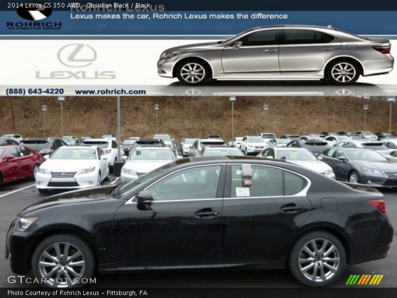 Obsidian Black / Black 2014 Lexus GS 350 AWD