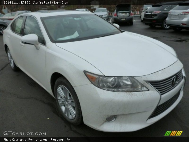 Starfire Pearl / Light Gray 2014 Lexus ES 350