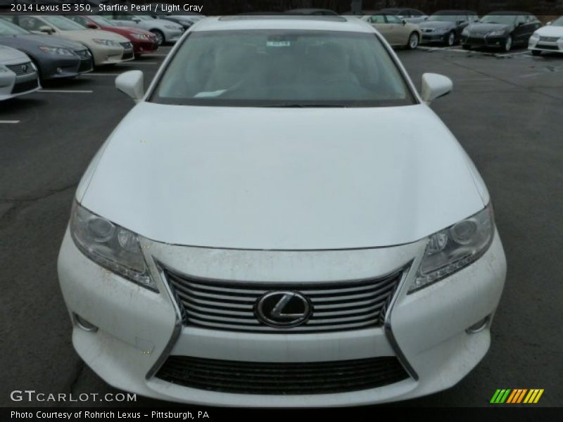 Starfire Pearl / Light Gray 2014 Lexus ES 350