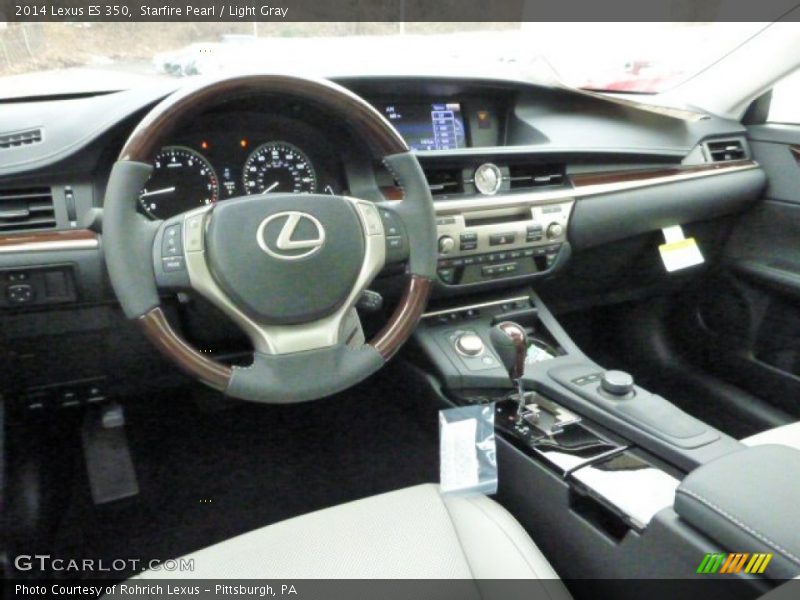 Starfire Pearl / Light Gray 2014 Lexus ES 350