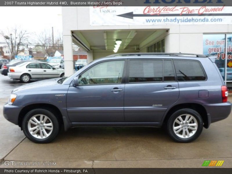 Bluestone Metallic / Ivory Beige 2007 Toyota Highlander Hybrid 4WD