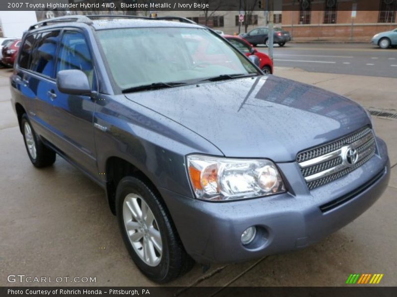 Bluestone Metallic / Ivory Beige 2007 Toyota Highlander Hybrid 4WD
