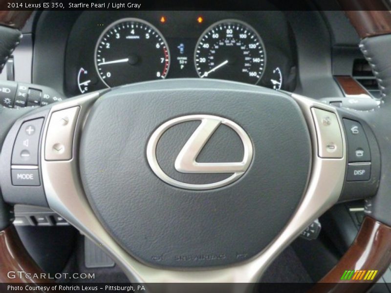 Starfire Pearl / Light Gray 2014 Lexus ES 350