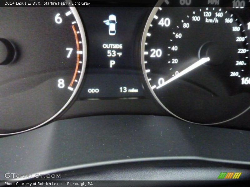 Starfire Pearl / Light Gray 2014 Lexus ES 350