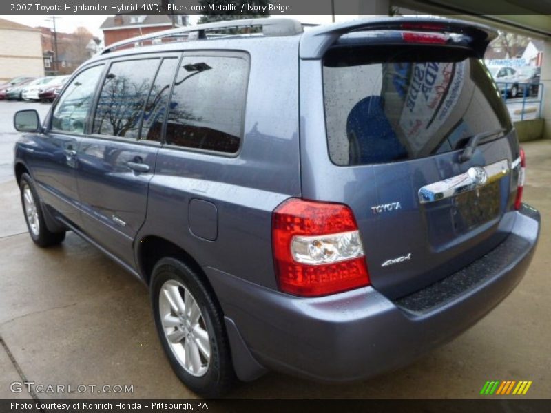 Bluestone Metallic / Ivory Beige 2007 Toyota Highlander Hybrid 4WD