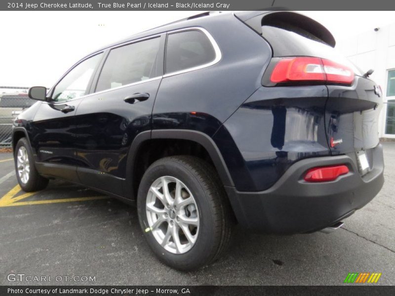True Blue Pearl / Iceland - Black/Iceland Gray 2014 Jeep Cherokee Latitude