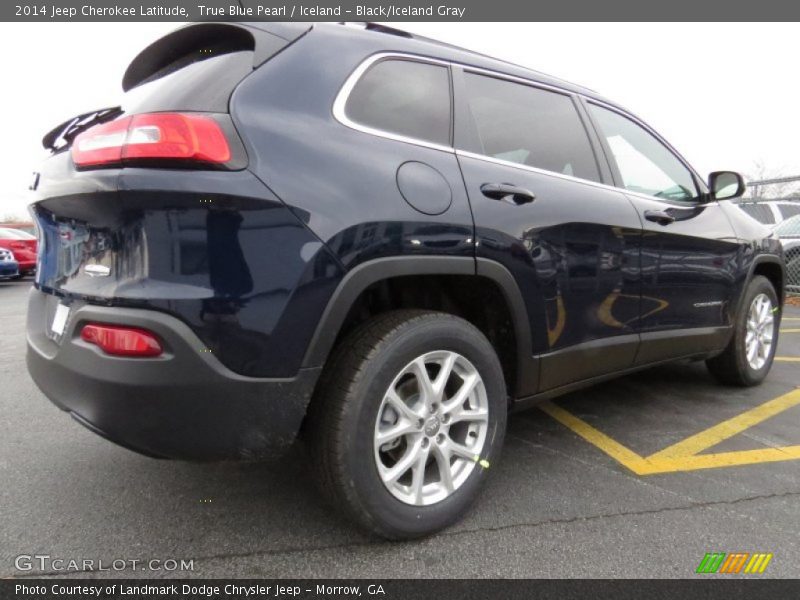 True Blue Pearl / Iceland - Black/Iceland Gray 2014 Jeep Cherokee Latitude