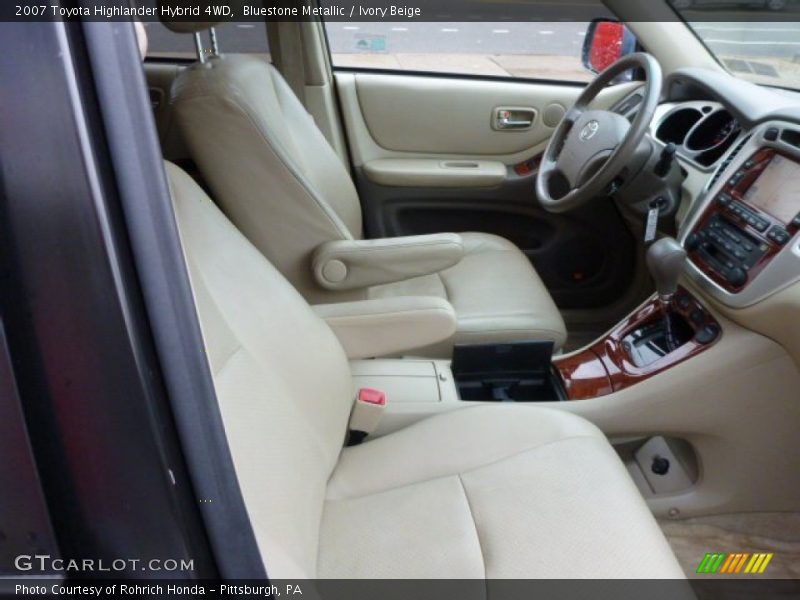 Bluestone Metallic / Ivory Beige 2007 Toyota Highlander Hybrid 4WD