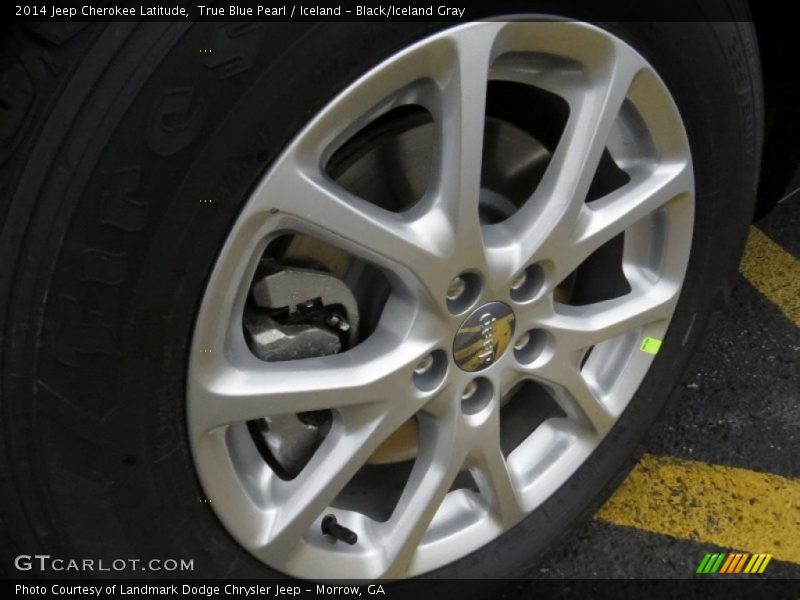 True Blue Pearl / Iceland - Black/Iceland Gray 2014 Jeep Cherokee Latitude