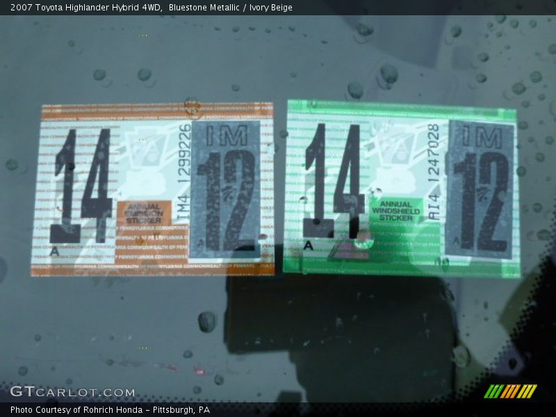 Bluestone Metallic / Ivory Beige 2007 Toyota Highlander Hybrid 4WD