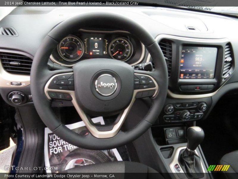 True Blue Pearl / Iceland - Black/Iceland Gray 2014 Jeep Cherokee Latitude