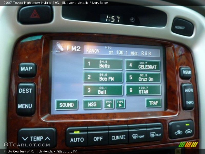 Bluestone Metallic / Ivory Beige 2007 Toyota Highlander Hybrid 4WD