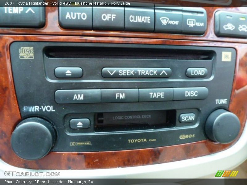 Bluestone Metallic / Ivory Beige 2007 Toyota Highlander Hybrid 4WD