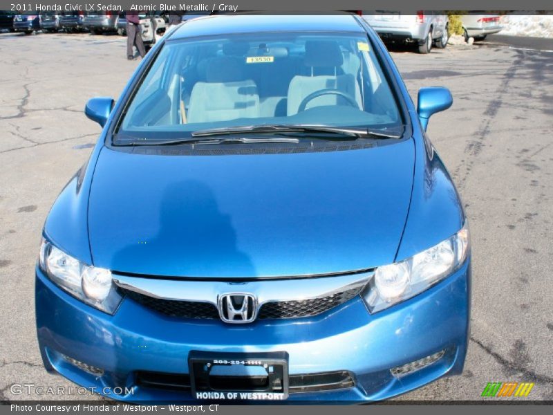 Atomic Blue Metallic / Gray 2011 Honda Civic LX Sedan