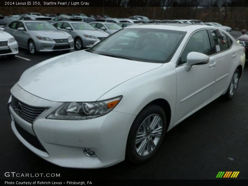 Starfire Pearl / Light Gray 2014 Lexus ES 350