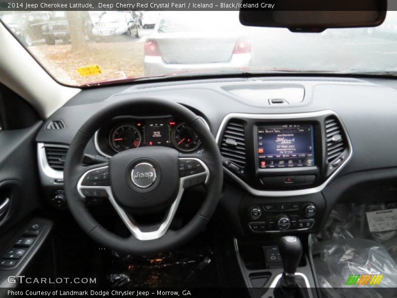 Deep Cherry Red Crystal Pearl / Iceland - Black/Iceland Gray 2014 Jeep Cherokee Latitude
