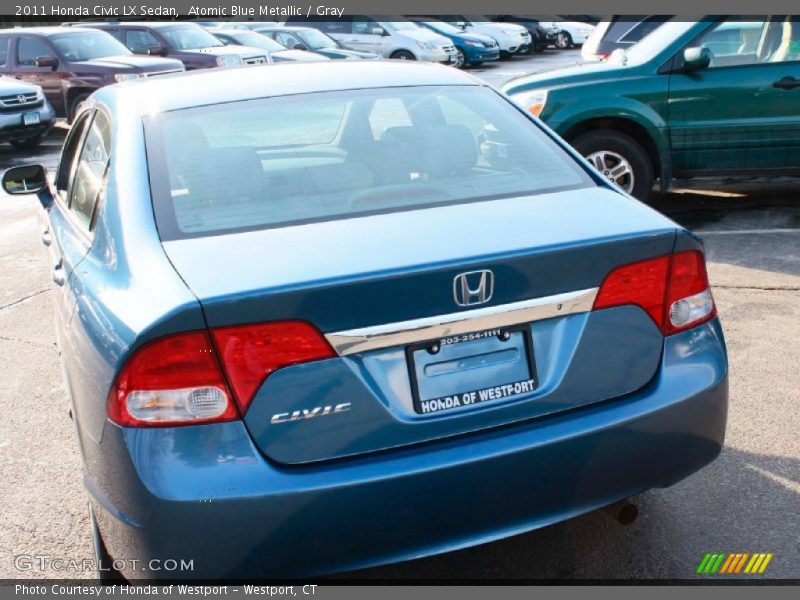 Atomic Blue Metallic / Gray 2011 Honda Civic LX Sedan