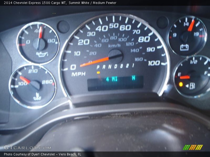 Summit White / Medium Pewter 2014 Chevrolet Express 1500 Cargo WT