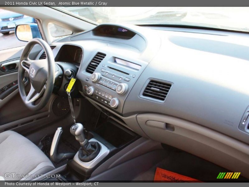 Atomic Blue Metallic / Gray 2011 Honda Civic LX Sedan