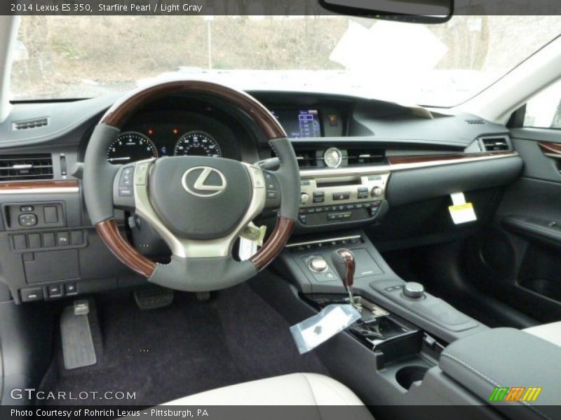 Starfire Pearl / Light Gray 2014 Lexus ES 350