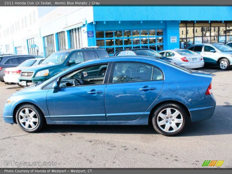 Atomic Blue Metallic / Gray 2011 Honda Civic LX Sedan