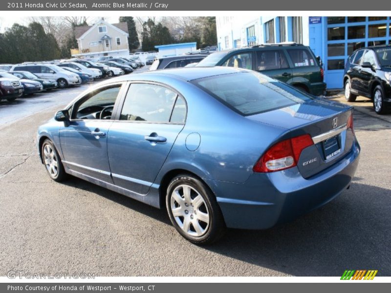 Atomic Blue Metallic / Gray 2011 Honda Civic LX Sedan