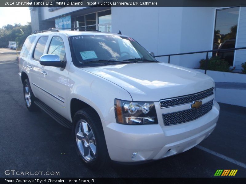 White Diamond Tricoat / Light Cashmere/Dark Cashmere 2014 Chevrolet Tahoe LTZ