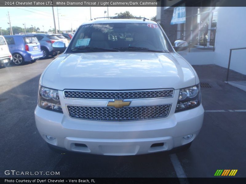 White Diamond Tricoat / Light Cashmere/Dark Cashmere 2014 Chevrolet Tahoe LTZ