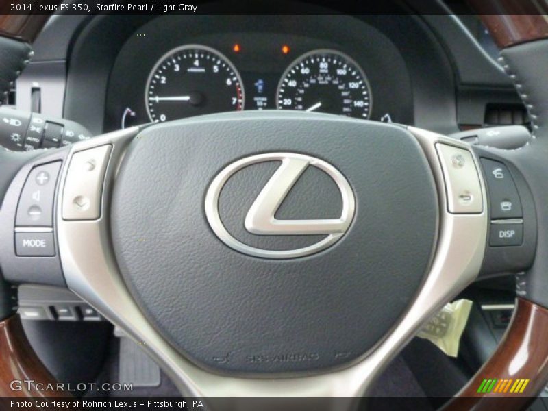 Starfire Pearl / Light Gray 2014 Lexus ES 350