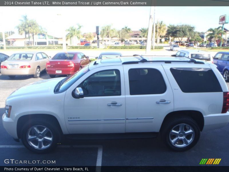 White Diamond Tricoat / Light Cashmere/Dark Cashmere 2014 Chevrolet Tahoe LTZ