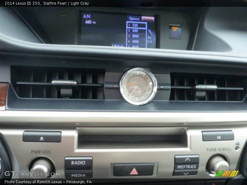 Starfire Pearl / Light Gray 2014 Lexus ES 350